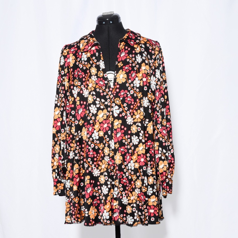 Free People Daisy Jane Long Sleeve Mini Dress